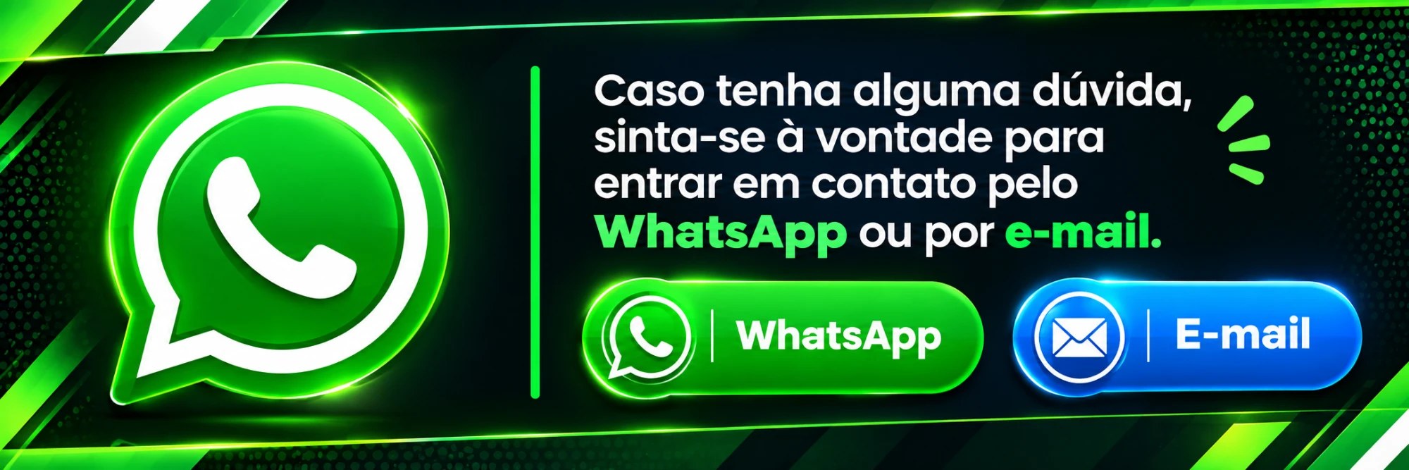 Contato WhatsApp e e-mail