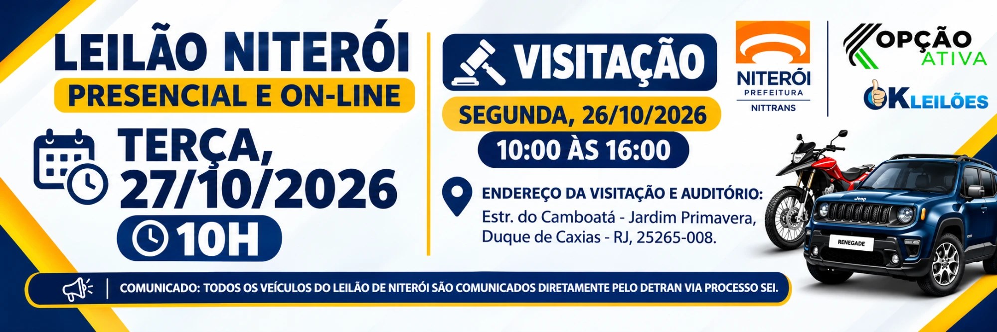 Leilão Niterói 27/10/2026